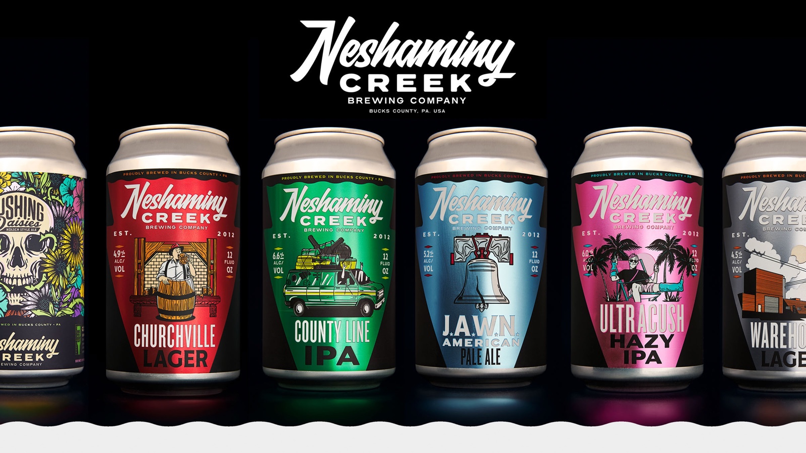 包裝設計分享學習｜啤酒包裝創(chuàng)意NESHAMINY CREEK釀酒公司